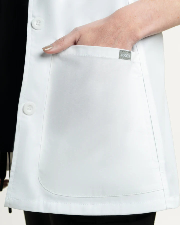 DELANTAL BLANCO MANGA CORTA SCORPI